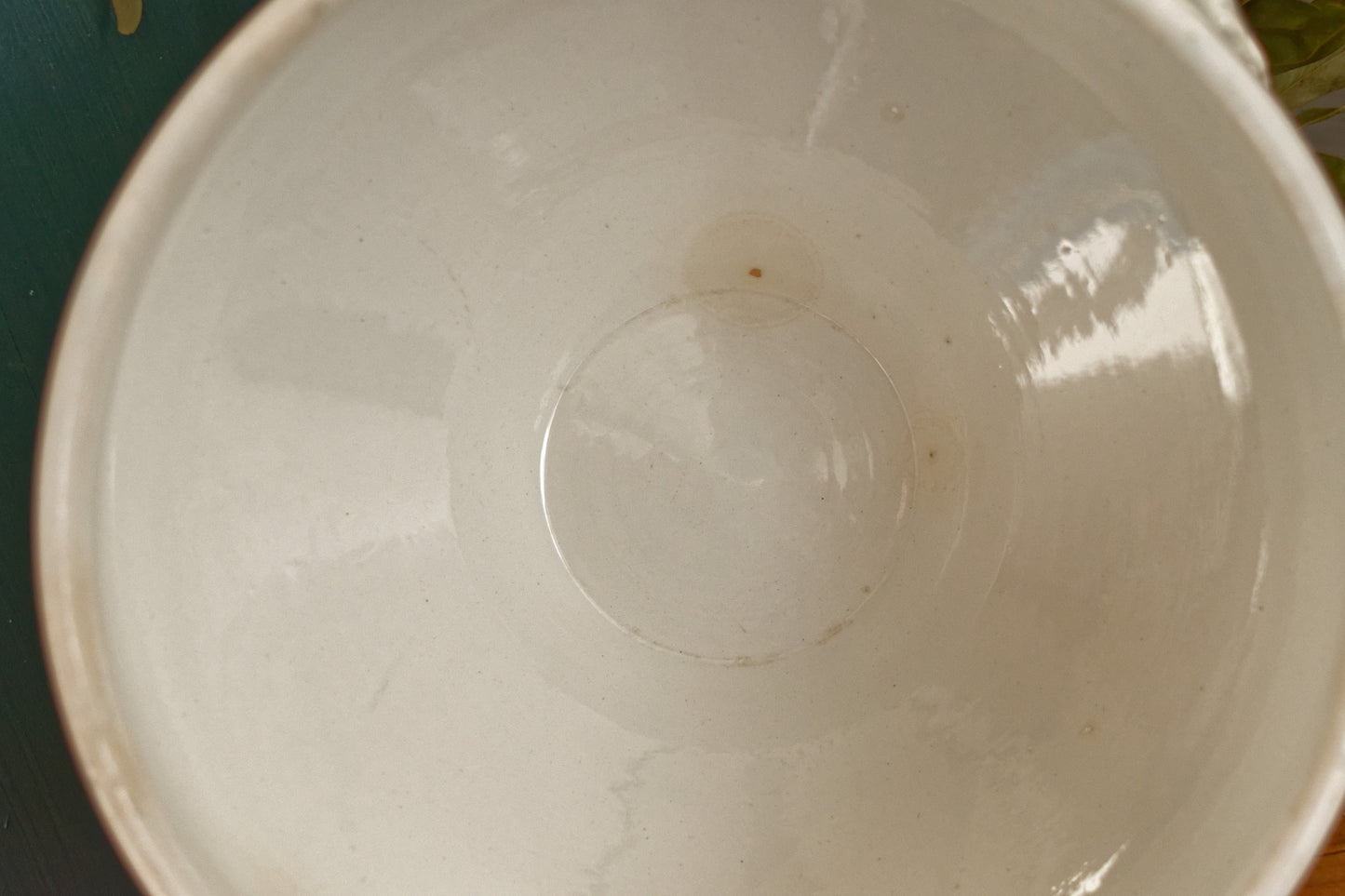 1890/1900年代～「エグランティーヌ」スタイルモチーフ ONNAING～フランスアンティーク アイアンストーンレッドトランスファーウェア スーププレート～テール・ド・フェール