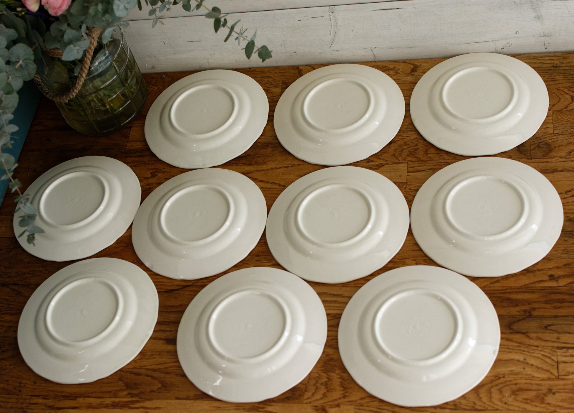 French Vintage Collectible Ironstone Small Plate Moustiers Cléry Terre de fer en Faience