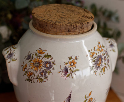 French Vintage Ceramic Stoneware Decor Moustiers Vinager Cruet Dispenser "Vinaigrier" Gres Digoin 2 litre 