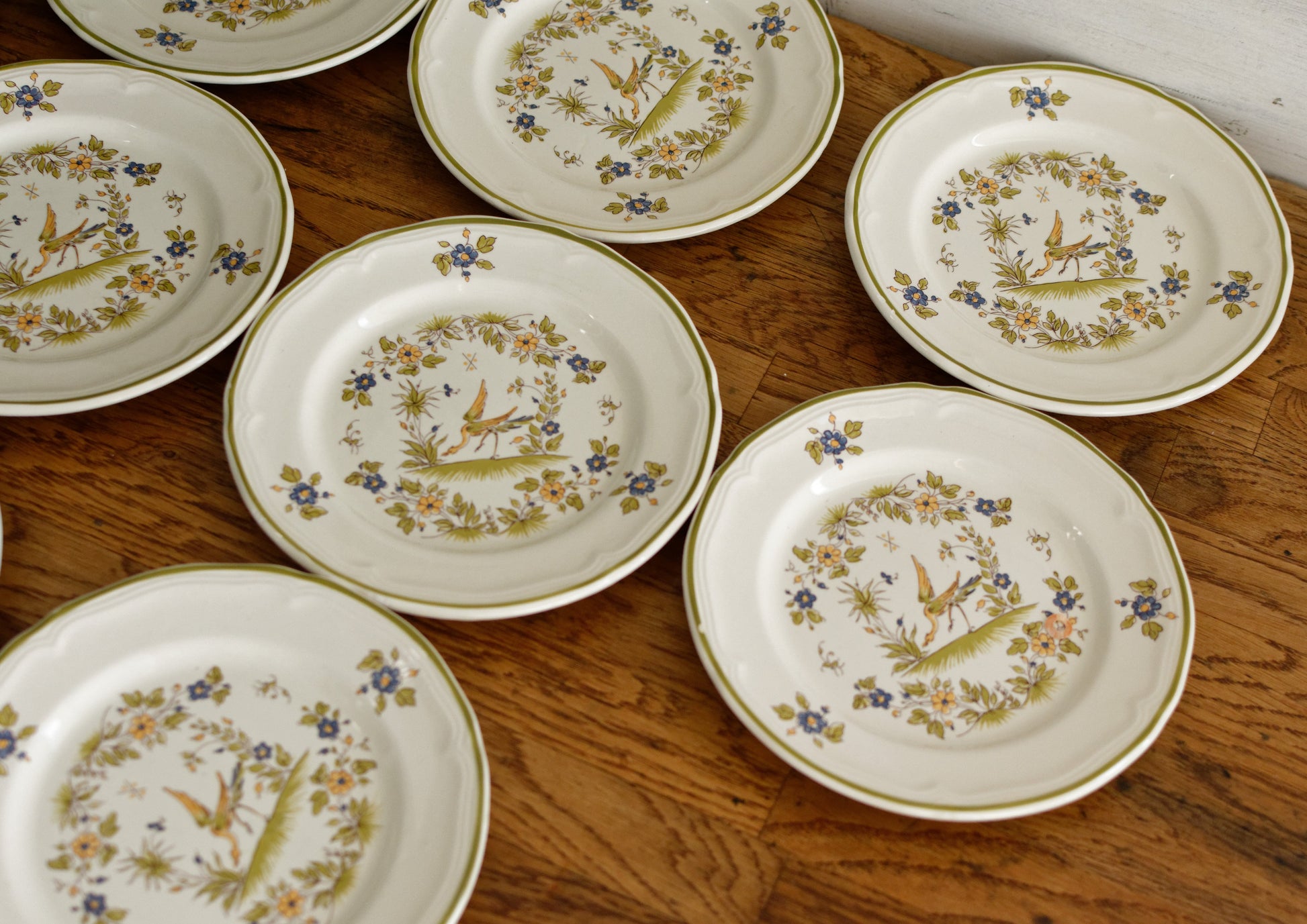 French Vintage Collectible Ironstone Small Plate Moustiers Cléry Terre de fer en Faience