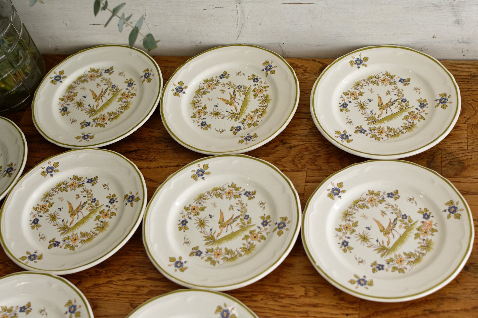 French Vintage Collectible Ironstone Small Plate Moustiers Cléry Terre de fer en Faience