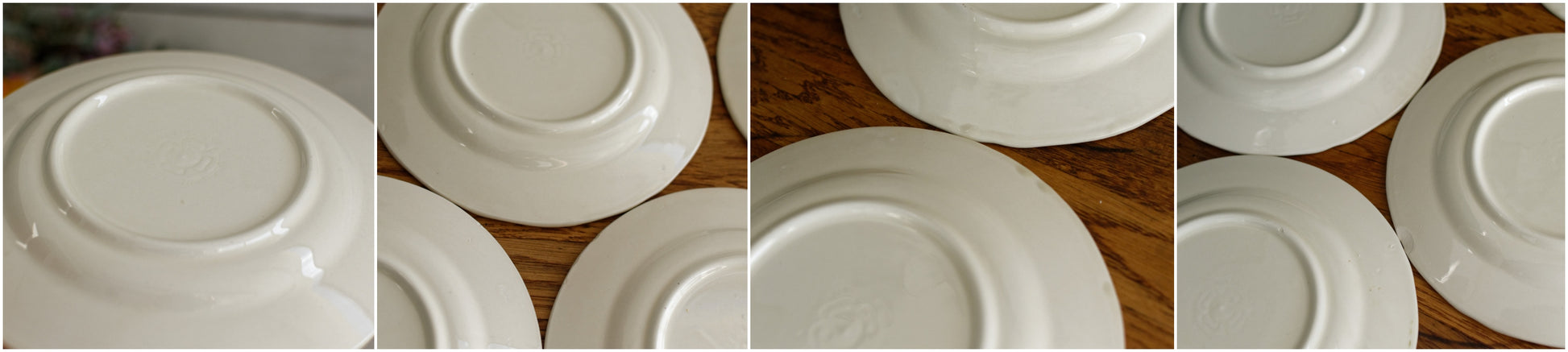 French Vintage Collectible Ironstone Small Plate Moustiers Cléry Terre de fer en Faience