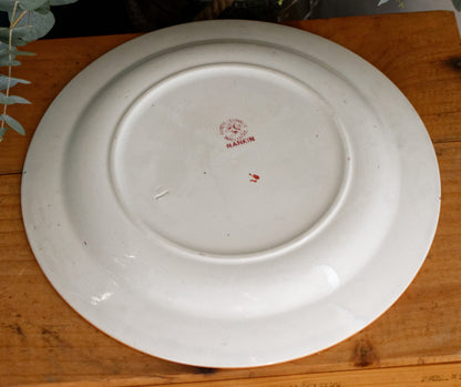 Vintage Polychrome Ceramic Ironstone Dinner Plate NANKIN and was made by famous Dutch maker of Earthenware Société Céramique Maestricht 