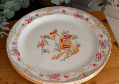Vintage Polychrome Ceramic Ironstone Dinner Plate NANKIN and was made by famous Dutch maker of Earthenware Société Céramique Maestricht 