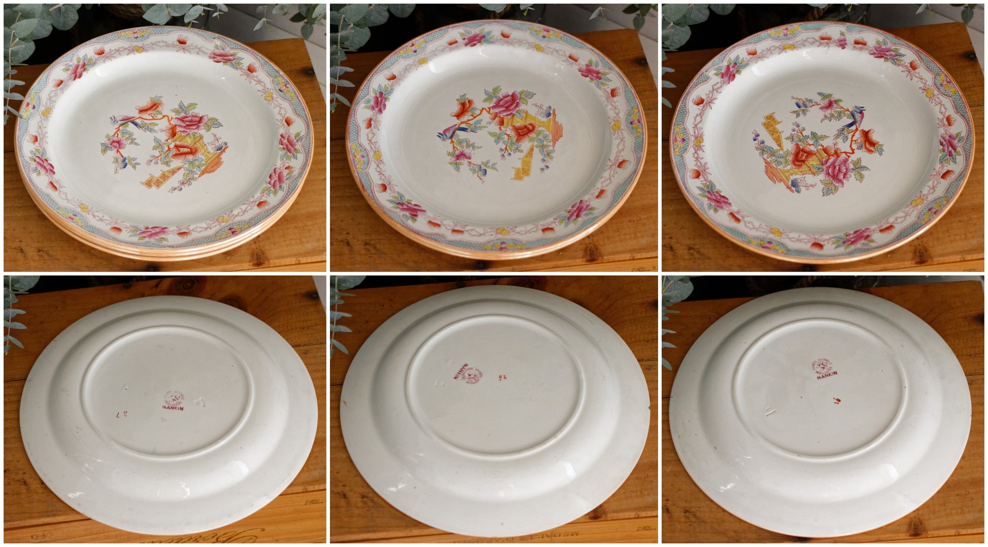 Vintage Polychrome Ceramic Ironstone Dinner Plate NANKIN and was made by famous Dutch maker of Earthenware Société Céramique Maestricht 