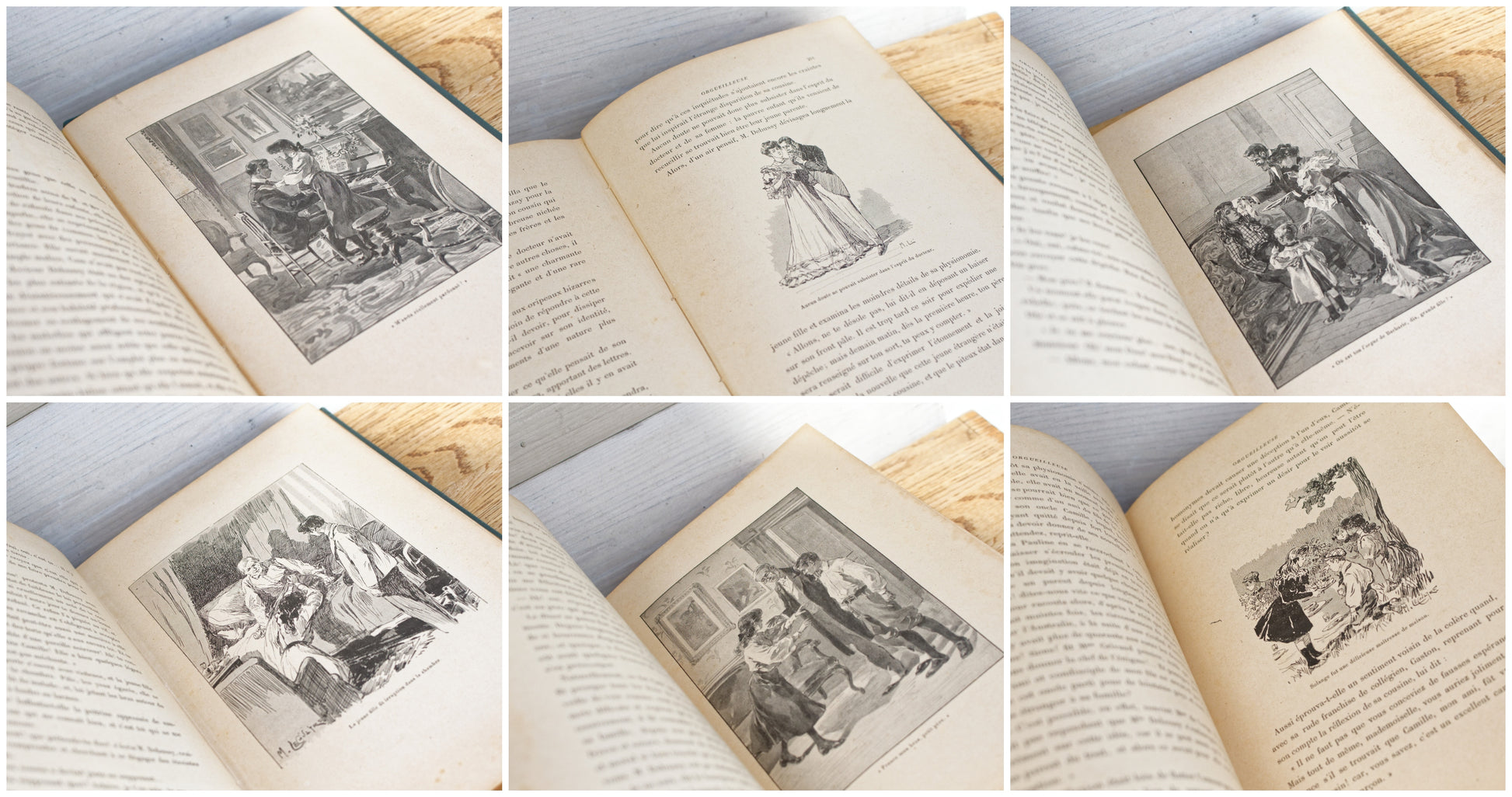 1907 ORGUEILLEUSE by Emile Pech CH Delagrave French Antique Collectible First Edition Illustrated Polychrome Hardcover Book Novel  Gilded Cartonnage Livre Roman