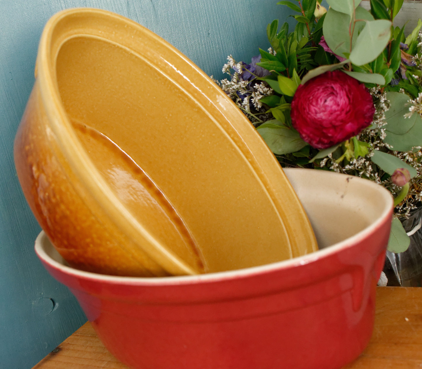 French Vintage Glazed Ceramic Stoneware Oval Casserole Dish Enameled Sandstone Gratin Pan