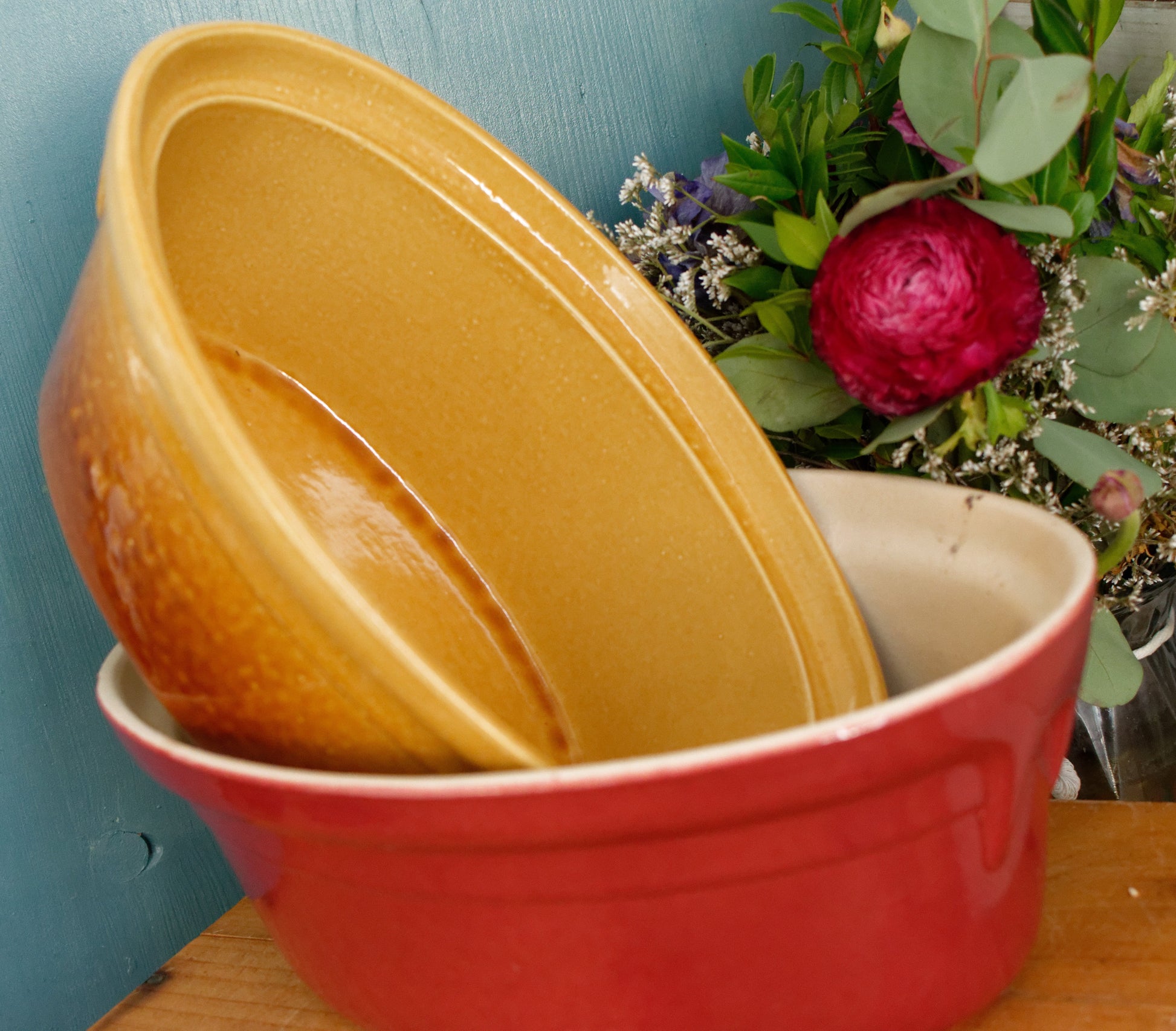 French Vintage Glazed Ceramic Stoneware Oval Casserole Dish Enameled Sandstone Gratin Pan