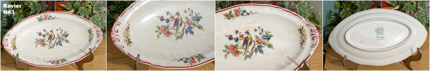 French German Vintage Ironstone Villeroy & Boch Phoenix Motif Terre de