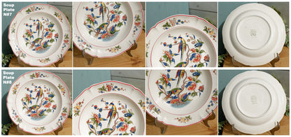 French German Vintage Ironstone Villeroy & Boch Phoenix Motif Terre de fer