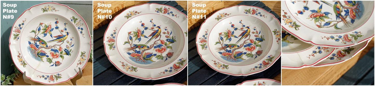 French German Vintage Ironstone Villeroy & Boch Phoenix Motif Terre de fer