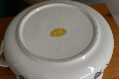 PORTMEIRON Pottery Stoke on Trent English Antique Ironstone Polychrome Floral Small Bathroom Pitcher "Broc de Toilette CRUCHE" MADE in England