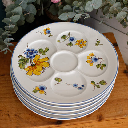 PROVENCE motif Villeroy & Boch Depuis 1748 Vintage Ironstone Fondue Compartment Divider Plate Terre de Fer en Faience