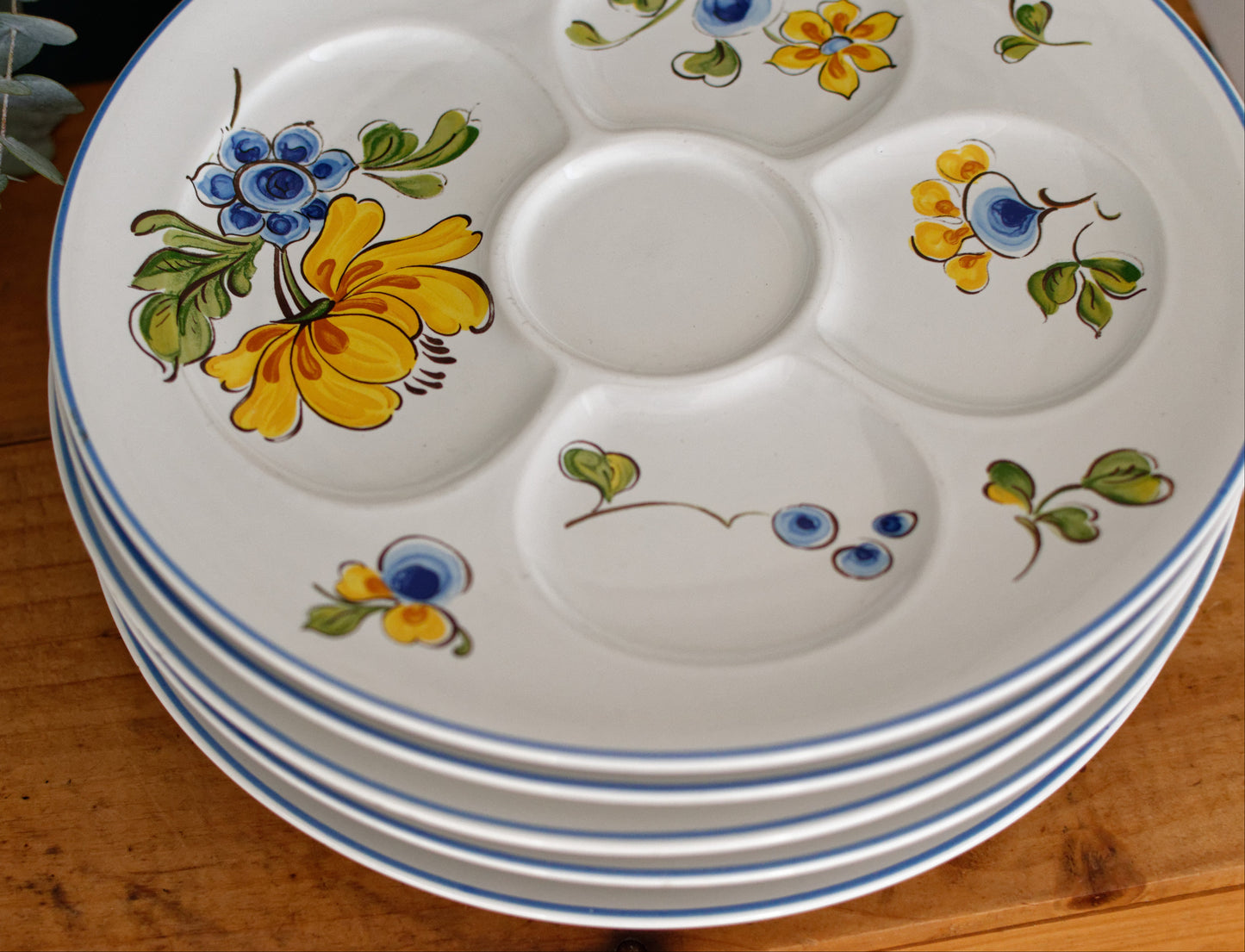 PROVENCE motif Villeroy & Boch Depuis 1748 Vintage Ironstone Fondue Compartment Divider Plate Terre de Fer en Faience