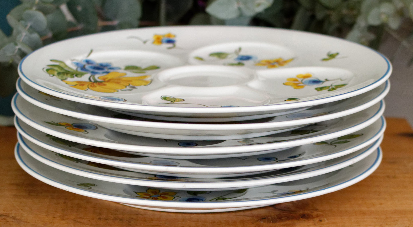 PROVENCE motif Villeroy & Boch Depuis 1748 Vintage Ironstone Fondue Compartment Divider Plate Terre de Fer en Faience