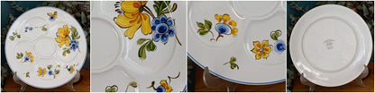 PROVENCE motif Villeroy & Boch Depuis 1748 Vintage Ironstone Fondue Compartment Divider Plate Terre de Fer en Faience