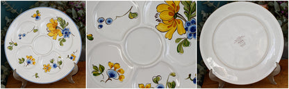 PROVENCE motif Villeroy & Boch Depuis 1748 Vintage Ironstone Fondue Compartment Divider Plate Terre de Fer en Faience