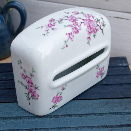 French Fine Porcelain Bathroom Tissue Dispenser B&L Limoges