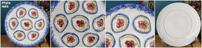 BINIC Peint Main Breton French Vintage Oyster Huître Shellfish Plate Ceramic Majolica