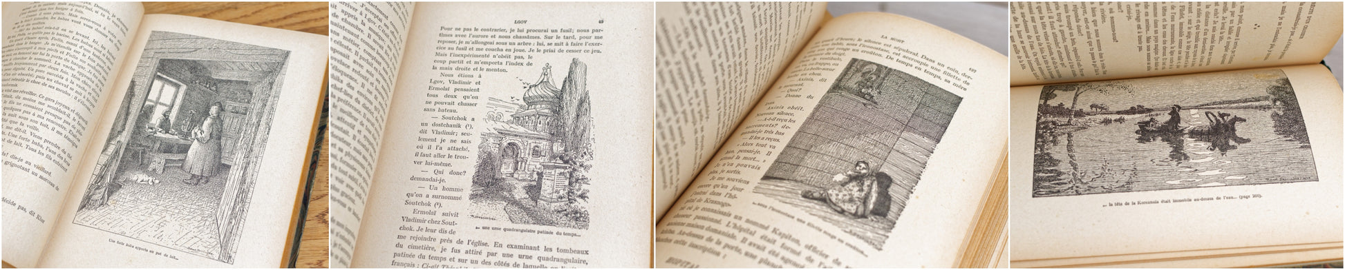 1926 RECITS D'UN CHASSEUR by Ivan Tourgueneff Published by Librairie Gedalge PARIS French Antique Collectible Hardcover School Book Livre