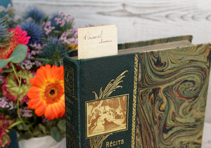 1926 RECITS D'UN CHASSEUR by Ivan Tourgueneff Published by Librairie Gedalge PARIS French Antique Collectible Hardcover School Book Livre