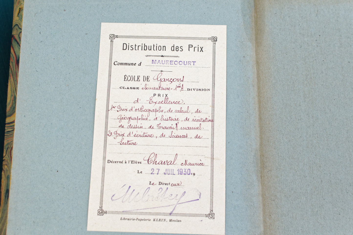 1926 RECITS D'UN CHASSEUR by Ivan Tourgueneff Published by Librairie Gedalge PARIS French Antique Collectible Hardcover School Book Livre