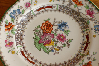 CHINESE ROSE COPELAND SPODE 2/9253J Collectible English Antique Ironstone Plate Terre de Fer