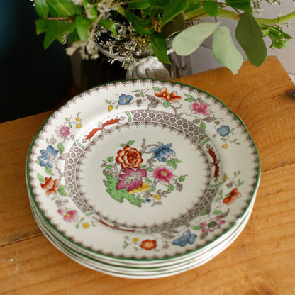 CHINESE ROSE COPELAND SPODE 2/9253J Collectible English Antique Ironstone Plate Terre de Fer