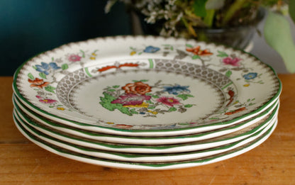 1913 ~ « CHINOIS ROSE » COPELAND SPODE N 629599 ~ Plaque de pierre de fer antique anglaise de collection ~ Terre de Fer