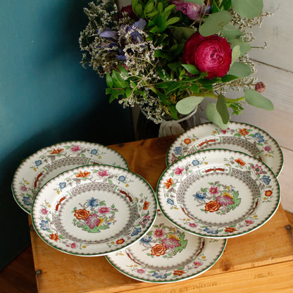 CHINESE ROSE COPELAND SPODE 2/9253J Collectible English Antique Ironstone Plate Terre de Fer