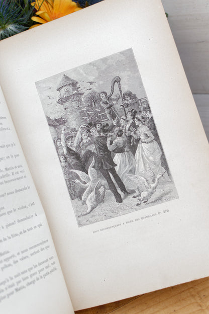 1880 Sans Famille (couronne pas l’académie Français) Hector Malot French Antique Collectible Gilded Cartonnage Book Novel Livre Roman