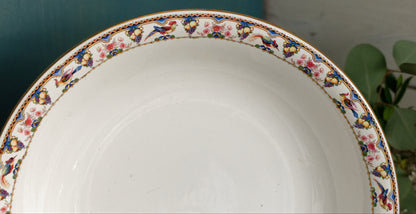 1880年代/1900年代 ～ フォンタンジュスタイルモチーフのディゴアン・サルグミーヌ ～ フランスアンティーク アイアンストーン グリーントランスファーウェア スープチュリーン「スープピエール」 ～ テール・ド・フェール