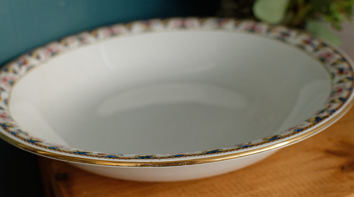 1880年代/1900年代 ～ フォンタンジュスタイルモチーフのディゴアン・サルグミーヌ ～ フランスアンティーク アイアンストーン グリーントランスファーウェア スープチュリーン「スープピエール」 ～ テール・ド・フェール