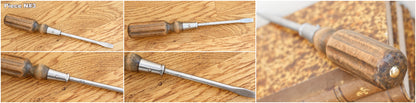 Antique Wooden Handle Craftsmans Screwdriver Vintage Phillips Head Flat Edge Farmhouse Manual Tool
