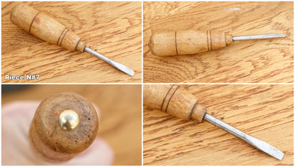 Antique Wooden Handle Craftsmans Screwdriver Vintage Phillips Head Flat Edge Farmhouse Manual Tool