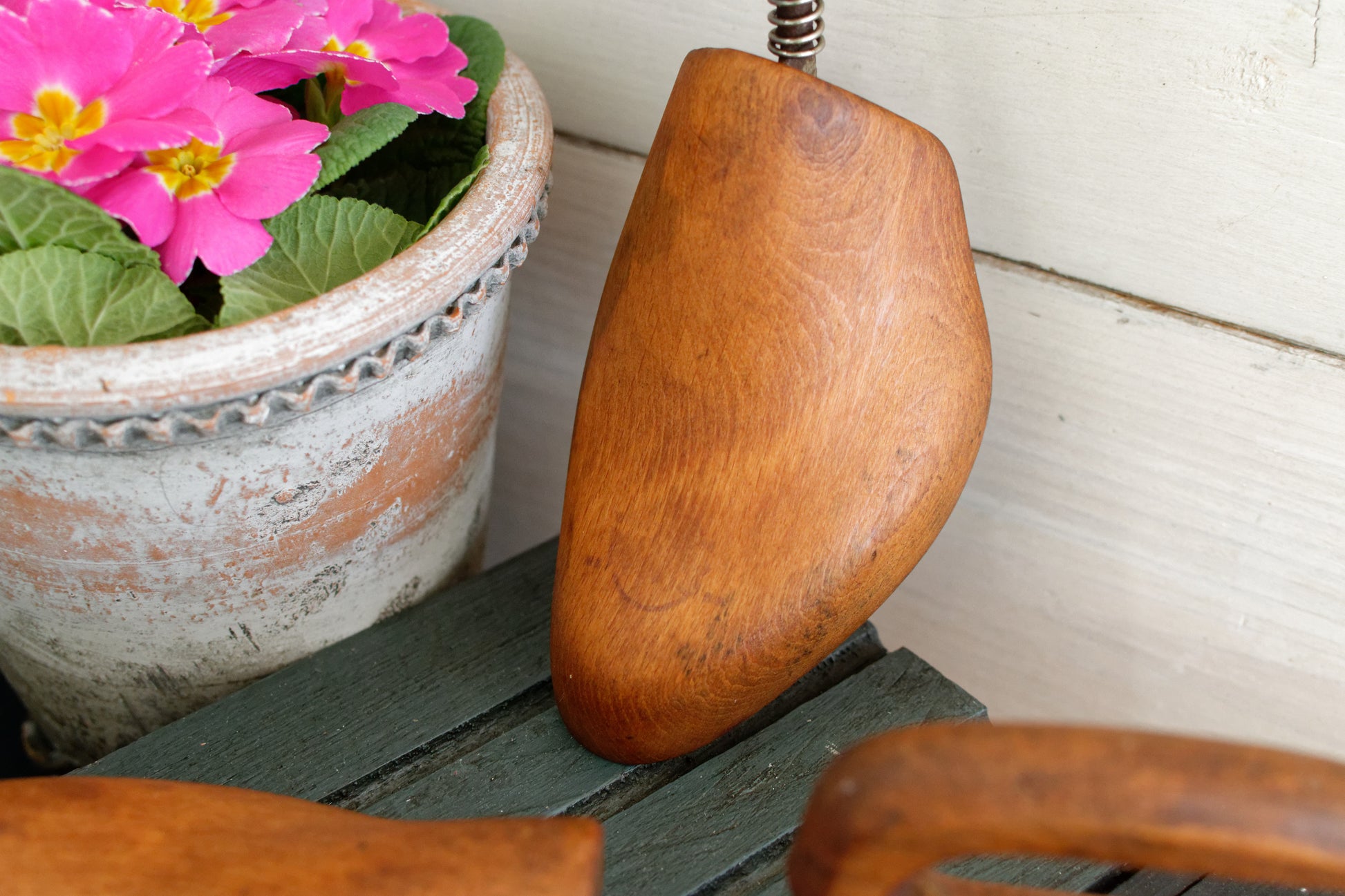 French Vintage Wooden Foldable Shoe Mold (Mould) Form Stretchers "Moule à chaussures vintage en bois