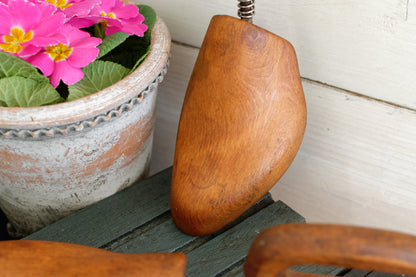 French Vintage Wooden Foldable Shoe Mold (Mould) Form Stretchers "Moule à chaussures vintage en bois