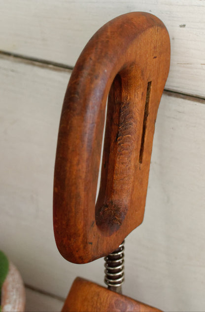 French Vintage Wooden Foldable Shoe Mold (Mould) Form Stretchers "Moule à chaussures vintage en bois