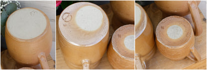1960s GRES du BERRY Fait Maison Made in France French Vintage Stoneware Clay Pitcher Set of 3 Glazed Sandstone Stoneware Handmade TerraCotta Jug Jarre Cruche Farmhouse Decor