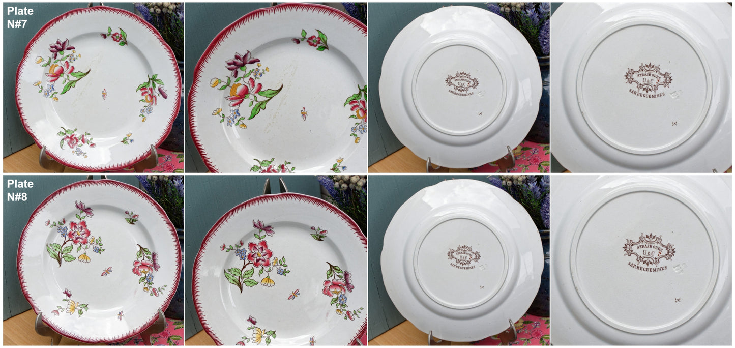 French Ironstone Salad Plate Strasbourg FRANCE Sarreguemines Terre de Fer