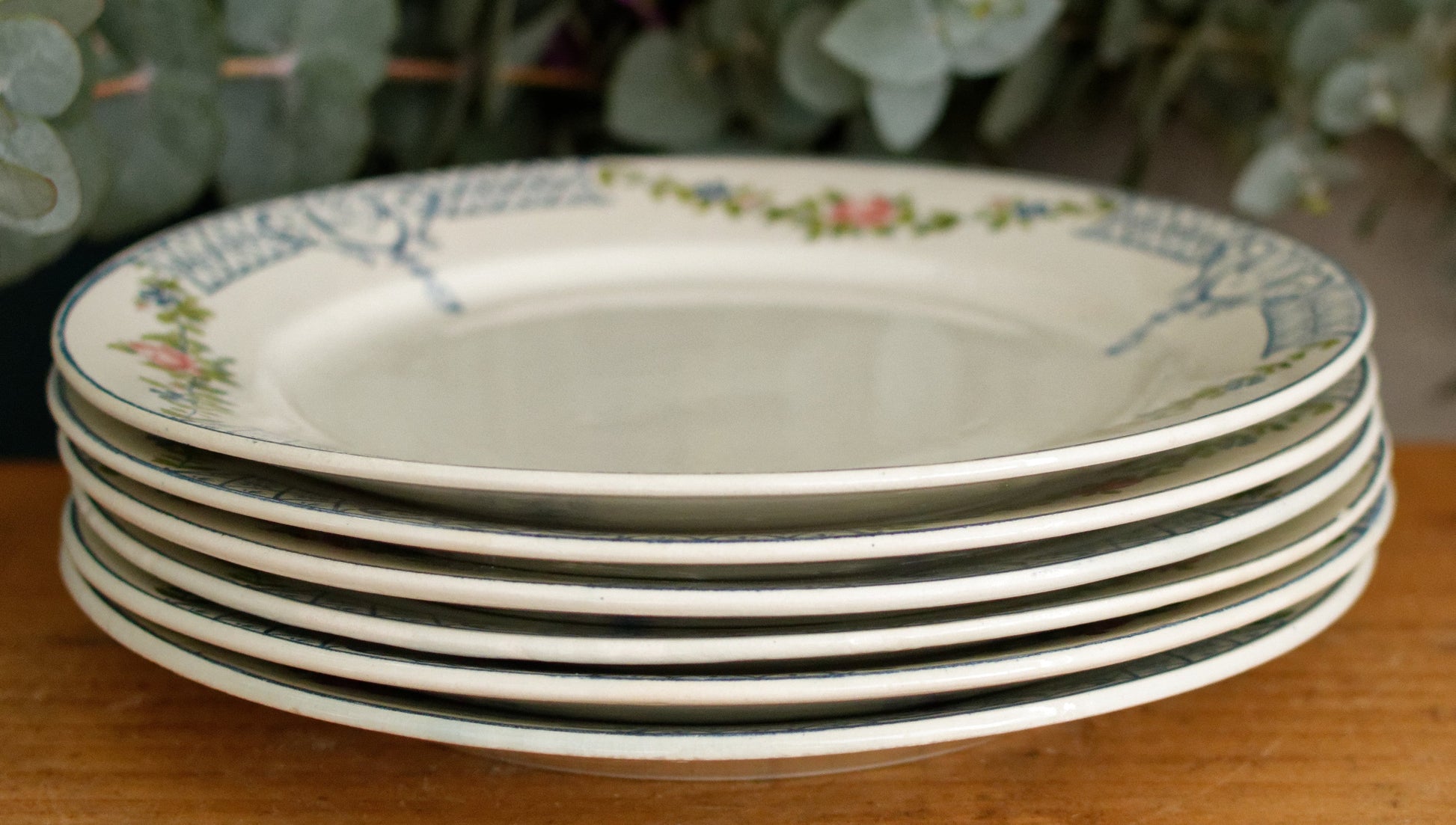 TOURNAY Depose CREIL et MONTEREAU (CM) French Antique Ironstone Small Plate Terre de Fer faience