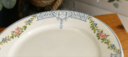 TOURNAY Depose CREIL et MONTEREAU (CM) French Antique Ironstone Small Plate Terre de Fer faience