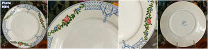 TOURNAY Depose CREIL et MONTEREAU (CM) French Antique Ironstone Small Plate Terre de Fer faience