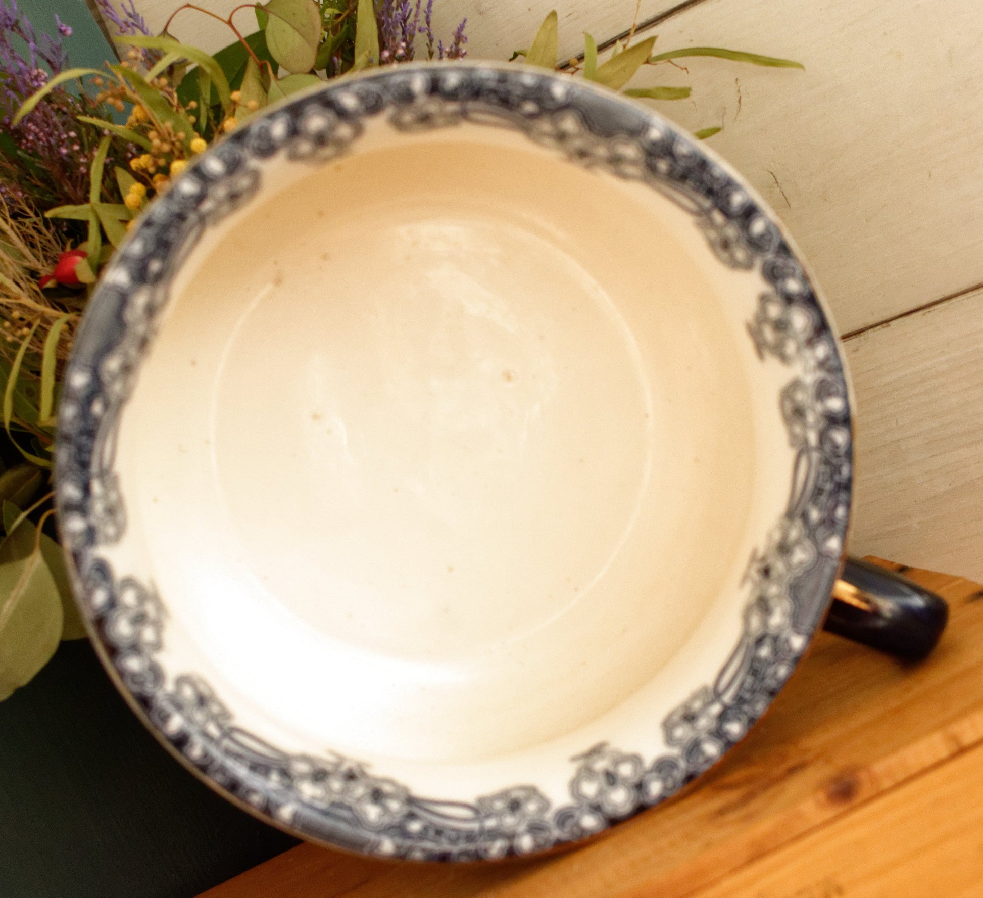 Trenthan 1790 K& Co (Keeling & Co) Late Mayers English Vintage Ironstone Polychrome Floral Bathroom Pitcher Pot de Chambre BROC CRUCHE MADE IN England