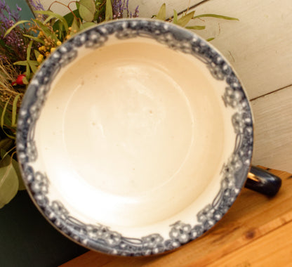 Trenthan 1790 K& Co (Keeling & Co) Late Mayers English Vintage Ironstone Polychrome Floral Bathroom Pitcher Pot de Chambre BROC CRUCHE MADE IN England