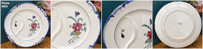 VELARS LONGCHAMP French Antique Hand-Painted Ironstone Asparagus Plate Terre de fer