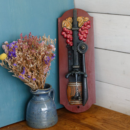 French Vintage Wall Hanging Wine Bottle Opener Metal Bottle De-corker Wall Mounted Bottle Opener