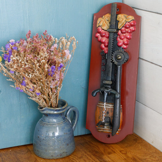 French Vintage Wall Hanging Wine Bottle Opener Metal Bottle De-corker Wall Mounted Bottle Opener