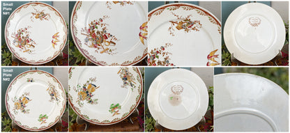 French Antique Ironstone Polychrome Plate Watteau Motif Sarreguemines U&C Terre de Fer Faience