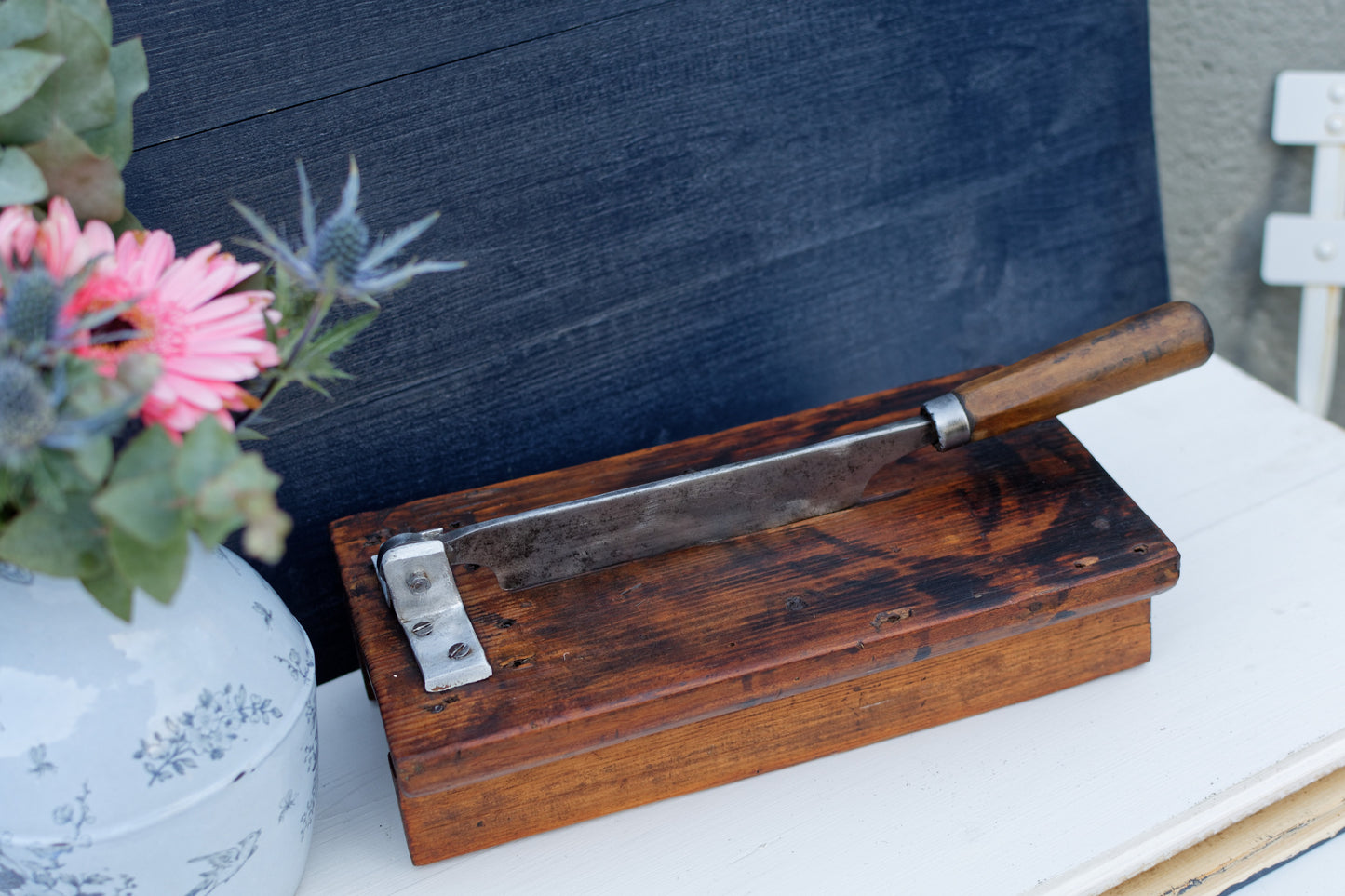 French Antique Bread Guillotine Baguette Slicer Trancheuse à coupe pain 